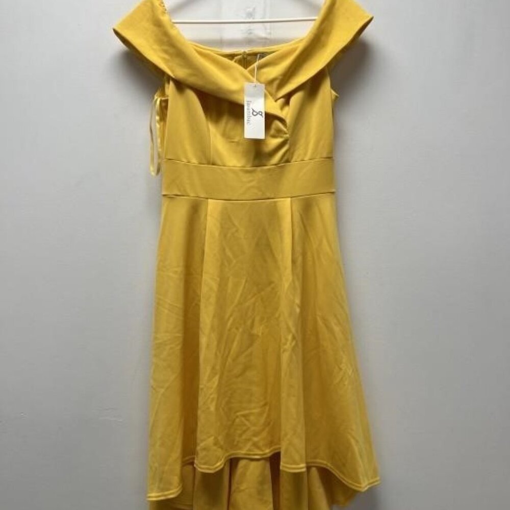 NEW Jasambac Womens Sleevless Dress Sz Medium yellow